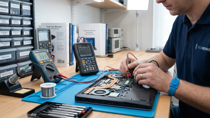 Testing and grading electronics